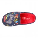 VIDEOGAMES OKAA design Wool effect cloth Home shoes with clog design.