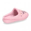 LITTLE OKAA design Wool effect cloth Home shoes with clog design.