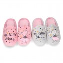 LITTLE OKAA design Wool effect cloth Home shoes with clog design.