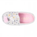 LITTLE OKAA design Wool effect cloth Home shoes with clog design.