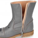 Casual Nappa leather little ANIMAL OKAA ankle boots.