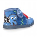 Little kids MONSTER design wool cotton home bootie shoes laceless.