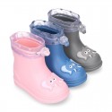 Little ELEPHANT Rain boots design with adjustable neck for little kids.