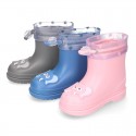 Little ELEPHANT Rain boots design with adjustable neck for little kids.