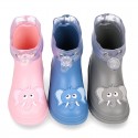 Little ELEPHANT Rain boots design with adjustable neck for little kids.