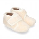 NEPAL Wool knit kids ankle home shoes laceless.
