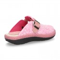 Wool effect OKAA CLOG Home shoes with snowflakes design.