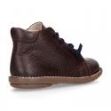 SPORT Kids ankle boots with zipper closure and elastic laces in nappa leather.