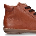 SPORT Kids ankle boots with zipper closure and elastic laces in nappa leather.