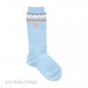 CHILDREN´S CLASSIC TEDDY BORDER KNEE-HIGH SOCKS BY CONDOR.