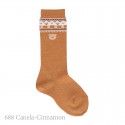 CHILDREN´S CLASSIC TEDDY BORDER KNEE-HIGH SOCKS BY CONDOR.