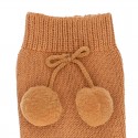 WARM COTTON KNEE-HIGH SOCKS WITH POMPOMS BY CONDOR.