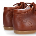 TAN Nappa Leather Welsh or English style ankle boots.