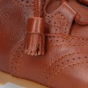 TAN Nappa Leather Welsh or English style ankle boots.