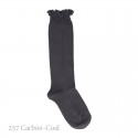 GIRL KNEE SOCKS WITH LACE EDGING CUFF BY CONDOR.