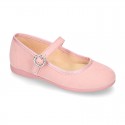 New Serratex canvas Mary Jane shoes with DIAMOND style buckle fastening.