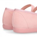 New Serratex canvas Mary Jane shoes with DIAMOND style buckle fastening.