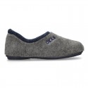 Wool effect dad OKAA Home shoes closed design.