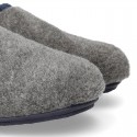 Wool effect dad OKAA Home shoes closed design.