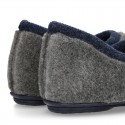 Wool effect dad OKAA Home shoes closed design.