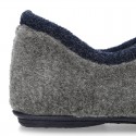 Wool effect dad OKAA Home shoes closed design.