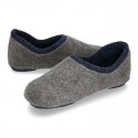 Wool effect dad OKAA Home shoes closed design.