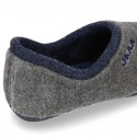 Wool effect dad OKAA Home shoes closed design.