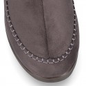 Home shoes with clog design and wool lining for large sizes.