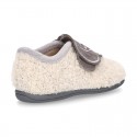 Wool knit ELEPHANT design home shoes laceless.