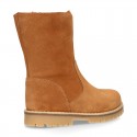 COUNTRYSIDE Suede leather ankle boots in Tan color.