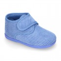 Little kids corduroy home bootie shoes laceless.