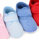 Little kids corduroy home bootie shoes laceless.