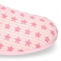 STARS print design corduroy home shoes with opened shape.