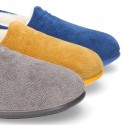 SQUARE design wool knit closed shape kids home shoes.