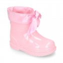 BIMBI BOW Rain boots with adjustable neck for little kids.