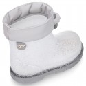 Bota de agua niñas BIMBI GLITTER con cuello ajustable.