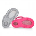 Bota de agua niñas BIMBI GLITTER con cuello ajustable.