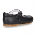 NAVY BLUE Halter little Mary Jane shoes with buckle fastening in nappa leather.