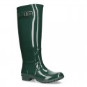 Knee high rain boots in plain colors with glossy finish, in large sizes.