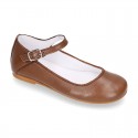 SOFT NAPPA leather halter Mary Jane shoes with buckle fastening.