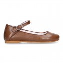 SOFT NAPPA leather halter Mary Jane shoes with buckle fastening.