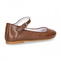 SOFT NAPPA leather halter Mary Jane shoes with buckle fastening.