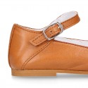 SOFT NAPPA leather halter Mary Jane shoes with buckle fastening.