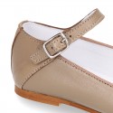 SOFT NAPPA leather halter Mary Jane shoes with buckle fastening.