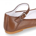 SOFT NAPPA leather halter Mary Jane shoes with buckle fastening.