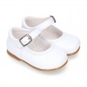 Halter little Mary Jane shoes with buckle fastening in nappa leather.