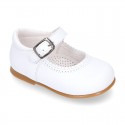 Halter little Mary Jane shoes with buckle fastening in nappa leather.