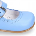 Halter little Mary Jane shoes with buckle fastening in nappa leather.