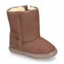 OKAA design Australian style Boot shoes with fake hair lining in fall colors.