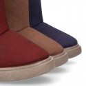 OKAA design Australian style Boot shoes with fake hair lining in fall colors.